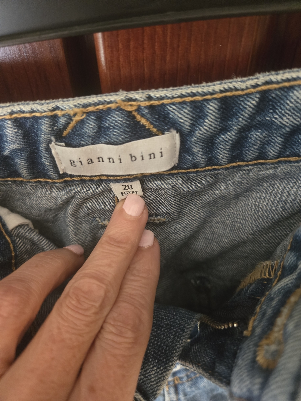Gianni Bini Light Blue Denim Cargo Jeans - Picture 4 of 6
